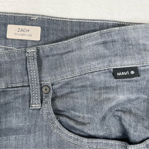 MAVI Men’s Zach Straight Leg Denim Jeans Smoke Gray Wash Size 46/32 Classic Fit - Picture 5 of 15